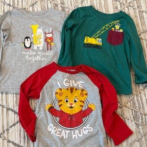 Three Cat & Jack Kids Long Sleeve Tees
